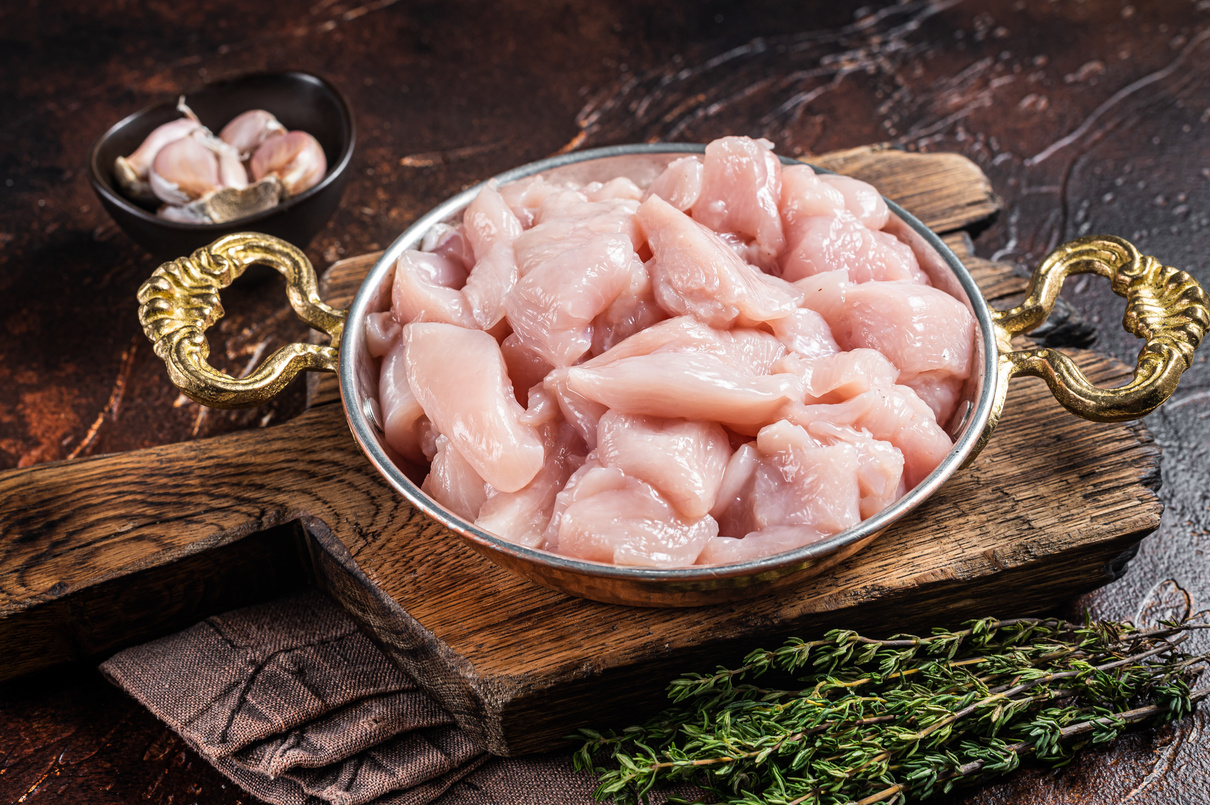 Uncooked Sliced Poultry Meat, Raw Diced Chicken Breast Fillets I